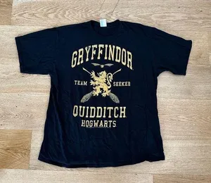 Harry Potter Gryffindor Quidditch T-shirt in Gold and Black thumbnail 1