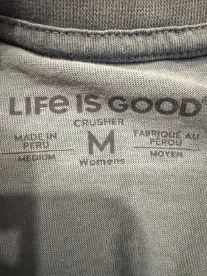 Life is good women’s crusher peace long sleeve shirt medium. thumbnail 2