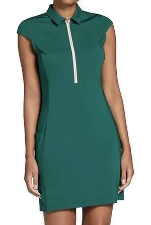 Walter Hagen P11 Golf Dress XXL NWT Forest Green Zip Polo Sporty Preppy Athletic thumbnail 1