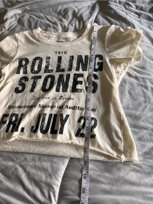 ROLLING STONES X PEOPLE OF LEISURE Women’s Rock Band Baby Tee Sz XS EUC thumbnail 5