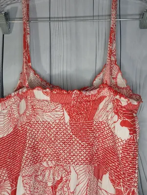 Viola Floral 100% Cotton Smocked Vacation Resortwear Spaghetti Strap Sundress thumbnail 6