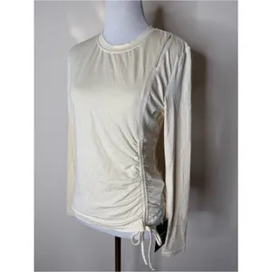 Halara Ivory Crewneck Long Sleeve Tee NWT M thumbnail 2