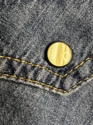 Gap Denim Pearl Snap Western Shirt Medium Wash Blue Long Sleeve Cotton S thumbnail 5