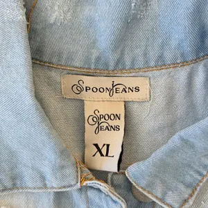 Spoon Jeans Denim Vest Women XL Blue Distressed Rhinestone Fringe Western Crop thumbnail 5