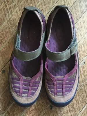 Privo leather purple and tan 5.5 Mary Jane comfortable shoes thumbnail 1