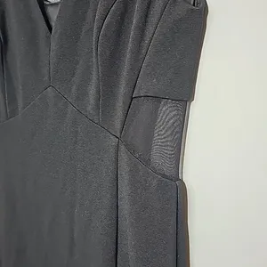 Aiden Mattox mesh panel floor length maxi cocktail slit cocktail party dress 2 thumbnail 3