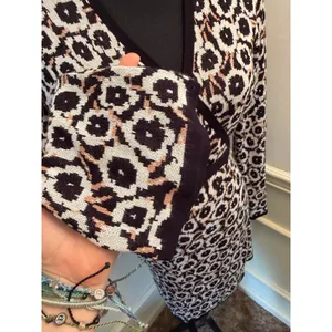 Diane von Furstenberg x Target Neutral Poppy Sweater Knit Wrap Dress Long Sleeve thumbnail 2