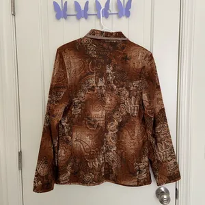 NWOT | Women’s‎ animal print full zip front collared fashion jacket medium thumbnail 5