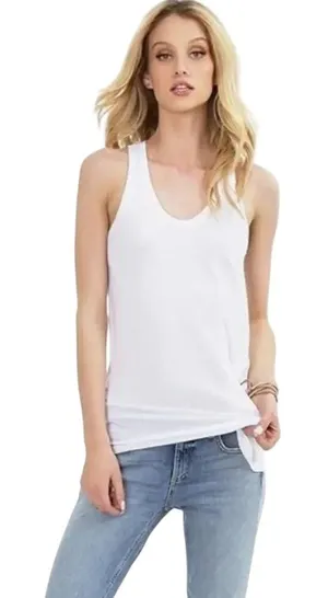Bobi LA Tank Top White NEW Cotton Small Classic Prep Casual Jeans thumbnail 1