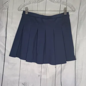 SO Navy Blue Pleated Mini Skater School Girl Skirt thumbnail 4
