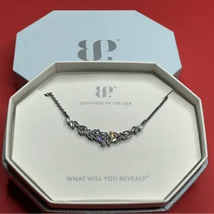 Bomb Party Necklace RBP4900 “The Layla Necklace” Cubic Zirconia on Hematite NWT thumbnail 2