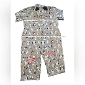 Disney Mickey Mouse Friends Holiday treats One-Piece Pajama hood ears adult XXL thumbnail 16