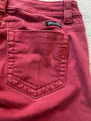 Miss Me Mid-Rise Skinny Jeans Red 29 x 28 thumbnail 8