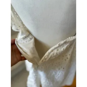 For Love & Lemons Becca White Eyelet Mini Corset Milkmaid Lace Trim Puff Sleeve thumbnail 4