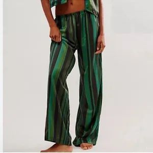 Plush Revolve Striped Green & Black Pants Vest Set(Size Small) thumbnail 3