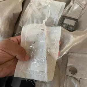Cino Metallic 100% Linen Utility Jacket Snap Front‎ Moto Style Size Small New thumbnail 7