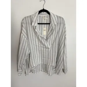 Anthropologie Women's striped Oversized NWT Blouse size S thumbnail 2