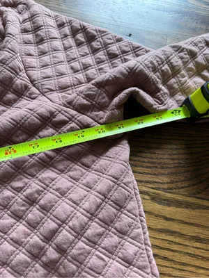 Madewell Quilted Button-Front Lounge Cardigan in Dusty Rose L thumbnail 4