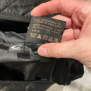 Cute vintage 90s black quilted leather broken in bomber jacket pockets festival thumbnail 3