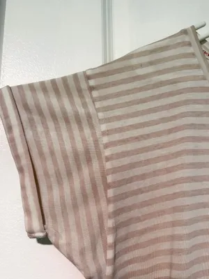 Victoria's Secret Cream & Beige Striped Night Tee thumbnail 2