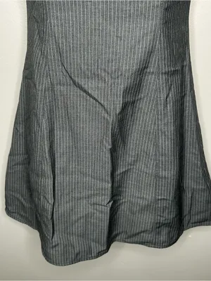 Le Lis Strapless Grey Pinstriped Mini Dress Size XS thumbnail 4