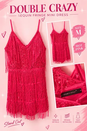 Double Crazy Rhinestone Detail Mesh Bodycon Dress thumbnail 2