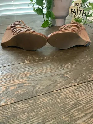 Steve Madden Brown Leather Strappy Wedges 6.5 thumbnail 11