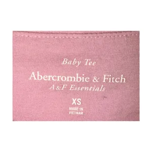 Abercrombie & Fitch AF Essential Baby Tee Pink Knit Short Sleeve Shirt Size XS thumbnail 3