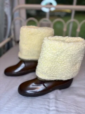 Vintage 70s Andrew Geller Rain Snow Boots Size 6 Fleece Lined Made USA thumbnail 8