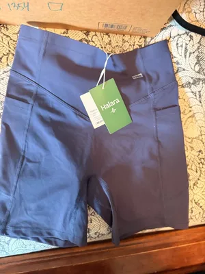 Halara Small Womens Navy Blue High-Waist Shorts With Side Pockets Size S 68% Nyl thumbnail 4