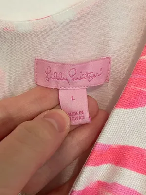 LILLY PULITZER Callie Shift Dress Pink Sun Ray Shimmy Shimmy Neon Seashell Large thumbnail 5