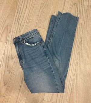 Abercrombie & Fitch Ankle Straight Jeans High Rise Jeans thumbnail 1