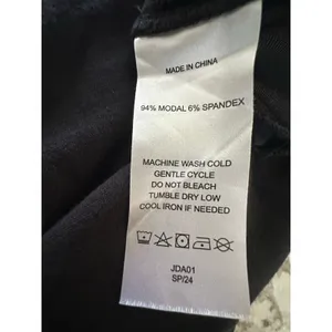 Quince Black Terry Modal Jumpsuit Wide Leg Keyhole Back Small thumbnail 8