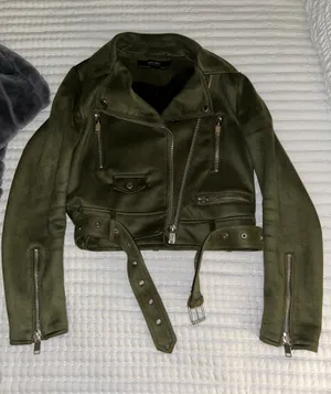 ZARA Moto Jacket Biker Suede  thumbnail 1