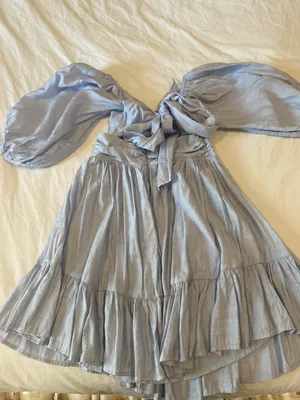 Petal and Pup Blue 3/4 sleeve Babydoll dress thumbnail 4