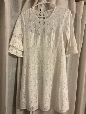 White Amanda Uprichard Lace Mini Dress thumbnail 4