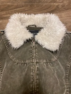 BNCI Olive Green Sherpa Collar Women's Corduroy Jacket Size Medium thumbnail 8