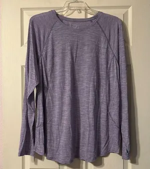 Tekgear Drytek Long Sleeve Heathered Lilac Shirt 2X thumbnail 1