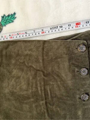 Love Tree Small Olive Green Corduroy Wrap Mini Skort Button Front Y2K Boho Fall thumbnail 8