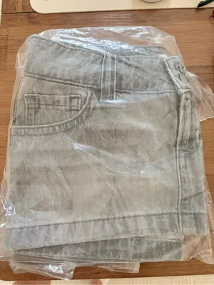 Hollister Ultra Low-Rise Denim Micro Mini Skort - Light Gray thumbnail 5