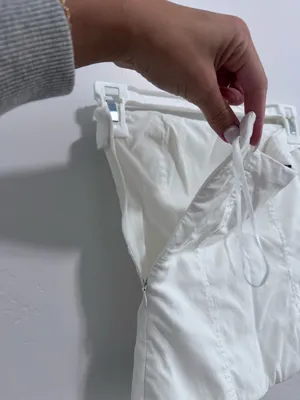 Zara Cream Strapless Crop Top thumbnail 6