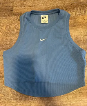 Women’s Nike Crop Top Tank Top Blue Small thumbnail 1