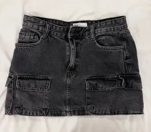 ZARA Jean Cargo Mini Skirt thumbnail 1