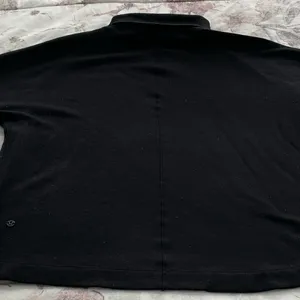 Lululemon merino wool black mock neck dropped sleeves sweatshirt, size 4 thumbnail 6