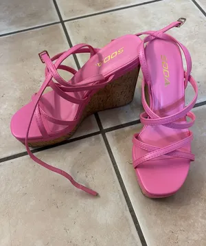 Pink soda strappy heels thumbnail 1