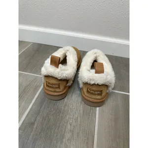 Koolaburra by UGG Burree Chestnut Suede Faux Fur Slippers‎ 1133080 Womens 7 thumbnail 3