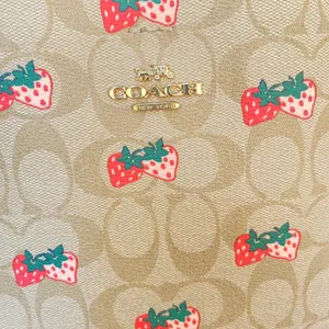 Coach Mollie Bucket Bag 22 In Signature Canvas With Strawberry Print cB602 thumbnail 3