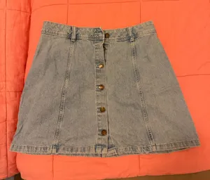 Denim Divided Skirt Mini thumbnail 1
