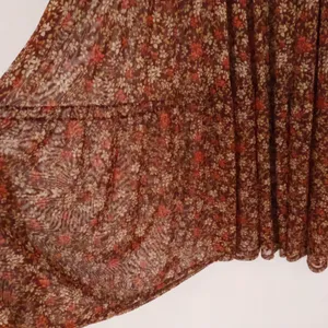 Velvet Torch Floral Mesh Midi Dress Size XS Brown Boho Cottage Tiered‎ Sheer thumbnail 5