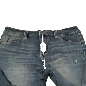 Liverpool LA Crop Flare Jeans‎ Womens 8/29 Blue Raw Hem Distressed Stretch Denim thumbnail 8